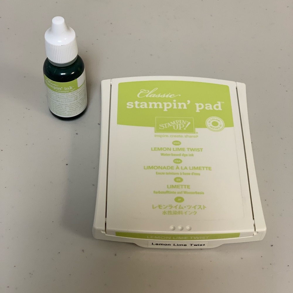 Stampin' Up Ink Pad Lemon Lime Twist Light Green Classic Refill Ink Bottle Craft